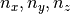 n_x, n_y, n_z