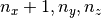 n_x+1, n_y, n_z