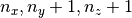 n_x, n_y+1, n_z+1
